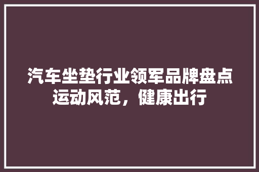 汽车坐垫行业领军品牌盘点运动风范，健康出行