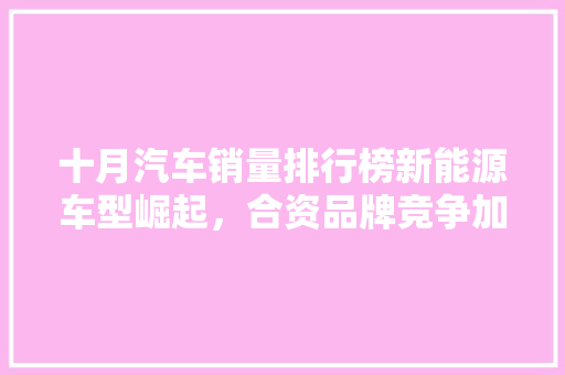 十月汽车销量排行榜新能源车型崛起，合资品牌竞争加剧