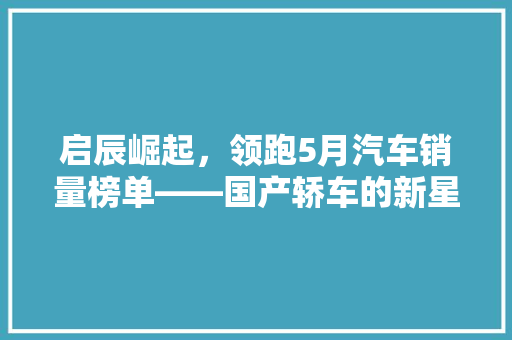 启辰崛起，领跑5月汽车销量榜单——国产轿车的新星  第1张
