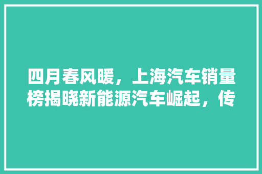 四月春风暖，上海汽车销量榜揭晓新能源汽车崛起，传统车企稳扎稳打