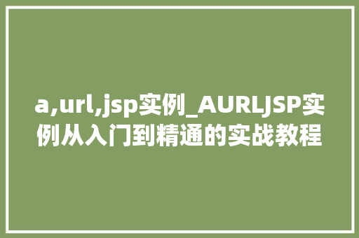 a,url,jsp实例_AURLJSP实例从入门到精通的实战教程