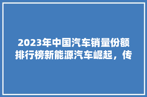 2023年中国汽车销量份额排行榜新能源汽车崛起，传统车企谋变  第1张