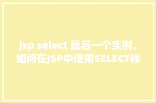 jsp select 最后一个实例，如何在JSP中使用SELECT标签获取最后一个实例  第1张
