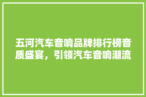 五河汽车音响品牌排行榜音质盛宴，引领汽车音响潮流