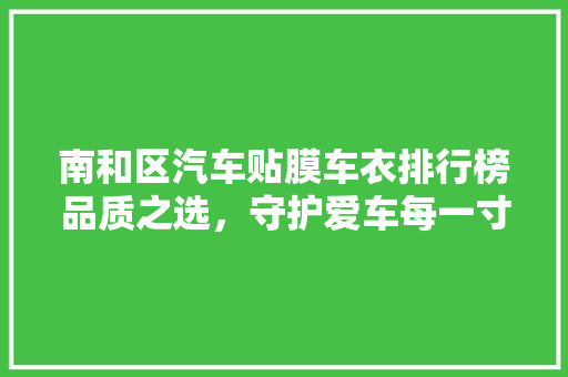 南和区汽车贴膜车衣排行榜品质之选，守护爱车每一寸肌肤